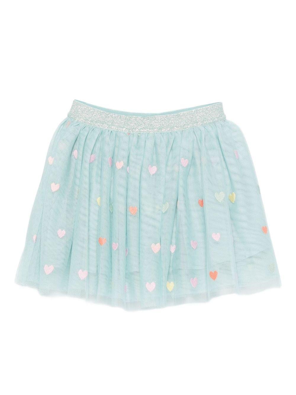 GONNA IN TULLE VERDE ACQUA CON CUORI STELLA MCCARTNEY - Angel Luxury