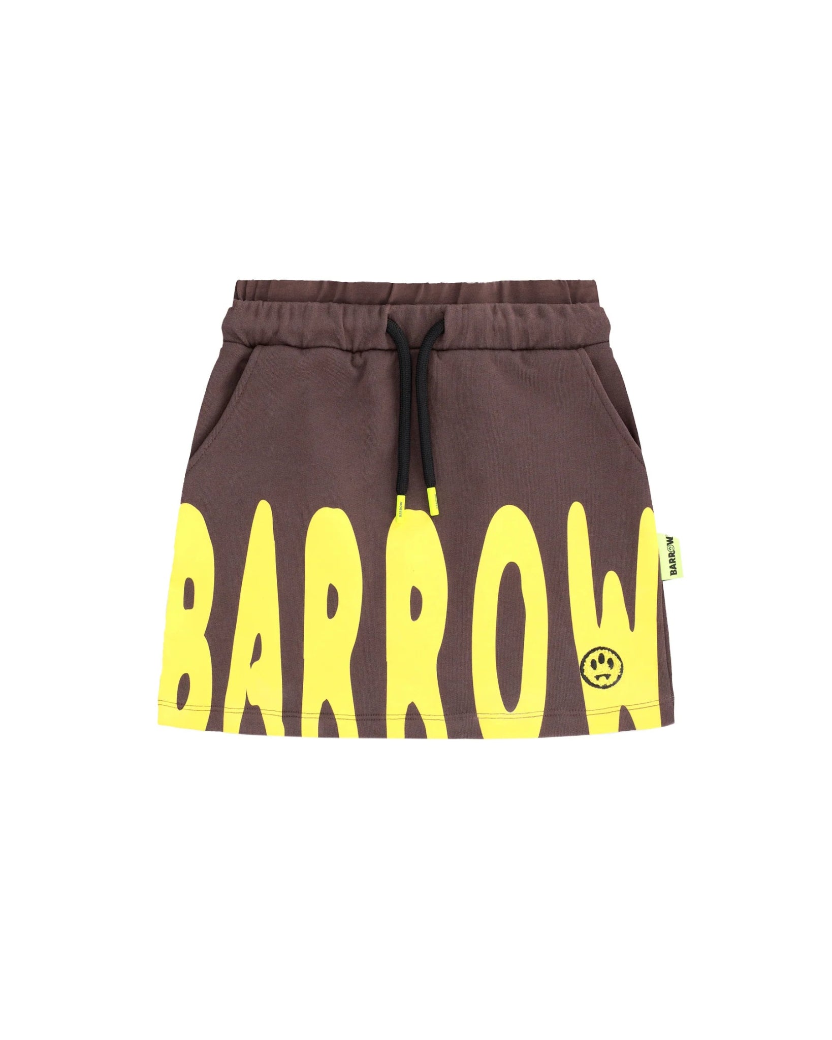 GONNA MARRONE CON LOGO GIALLO BARROW - Angel Luxury