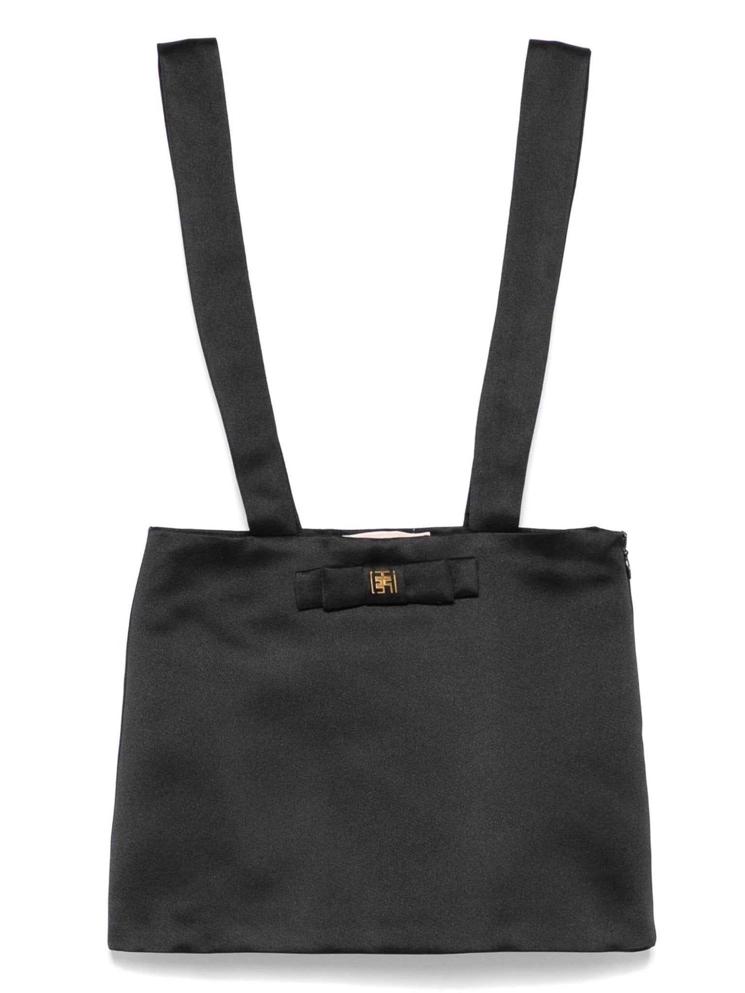 GONNA NERA CON BRETELLE ELISABETTA FRANCHI - Angel Luxury