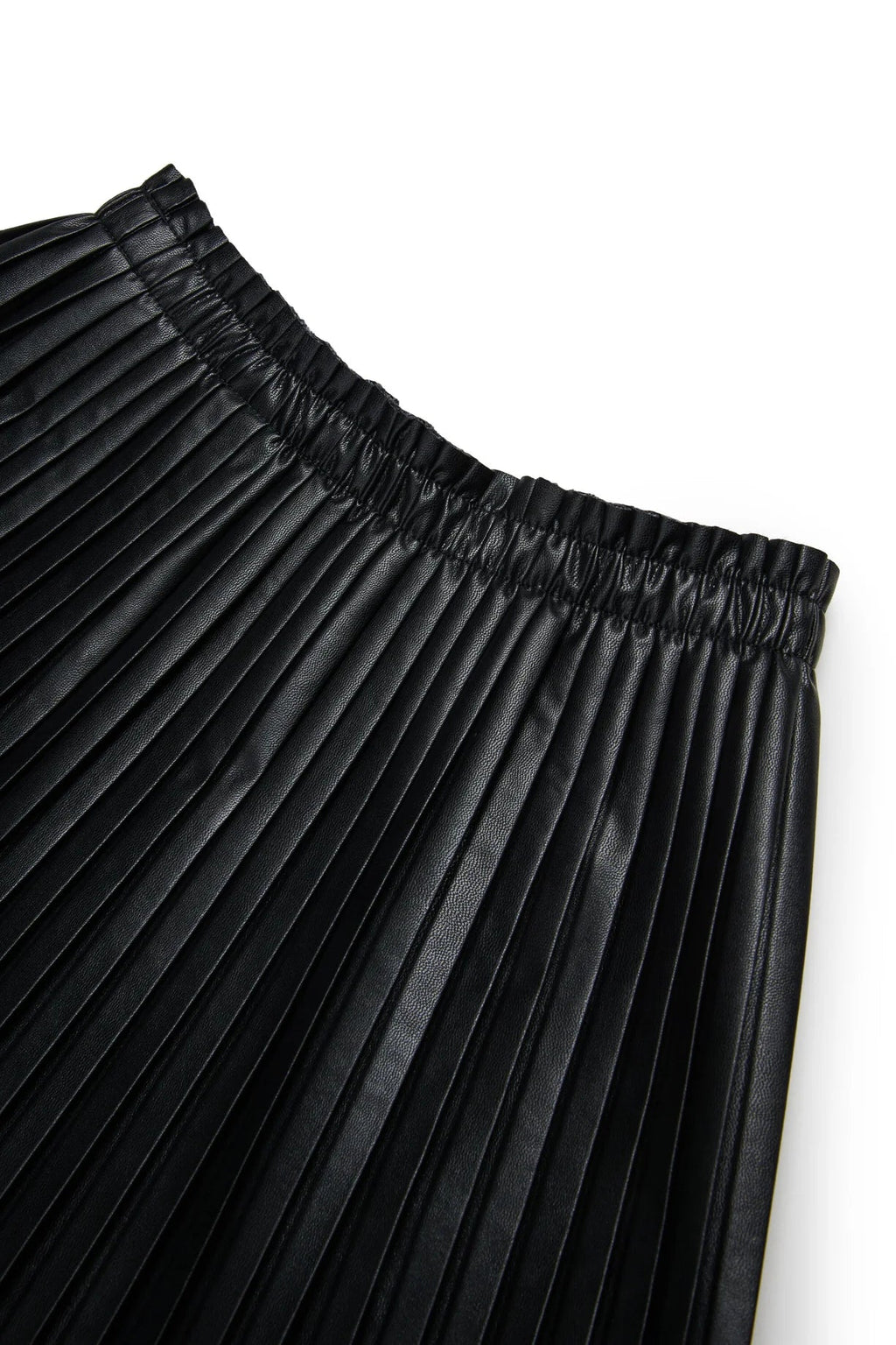 GONNA PLISSETTATA ECOPELLE NERA MAISON MARGIELA - Angel Luxury