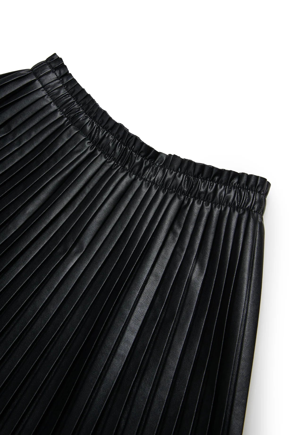 GONNA PLISSETTATA ECOPELLE NERA MAISON MARGIELA - Angel Luxury