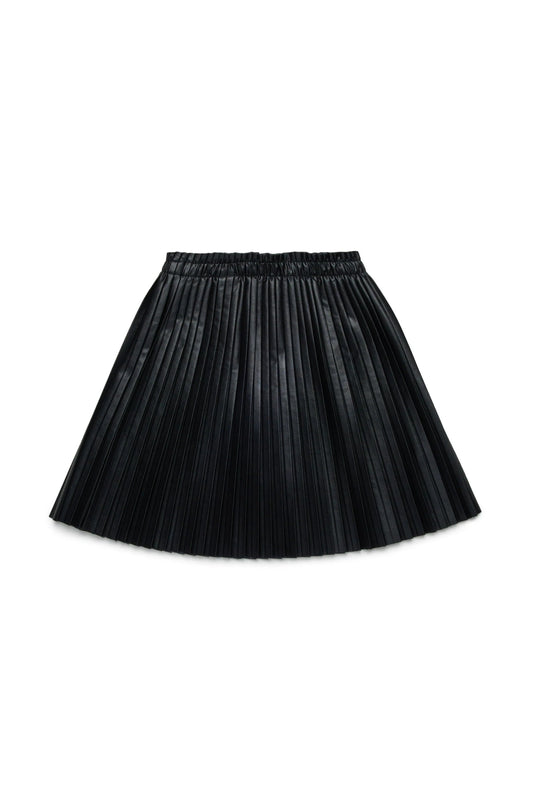 GONNA PLISSETTATA ECOPELLE NERA MAISON MARGIELA - Angel Luxury