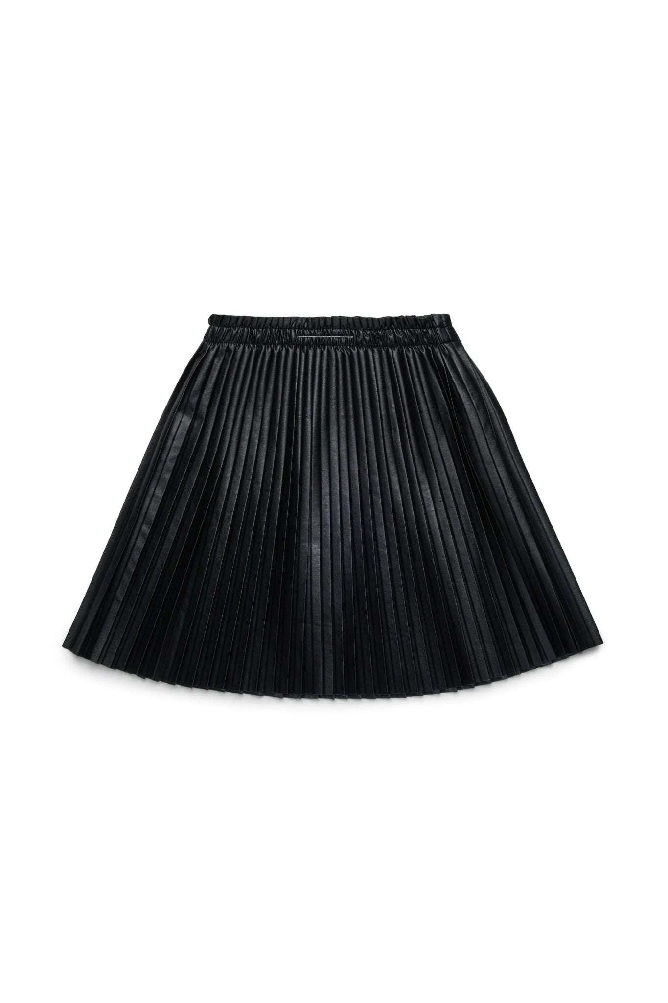 GONNA PLISSETTATA ECOPELLE NERA MAISON MARGIELA - Angel Luxury