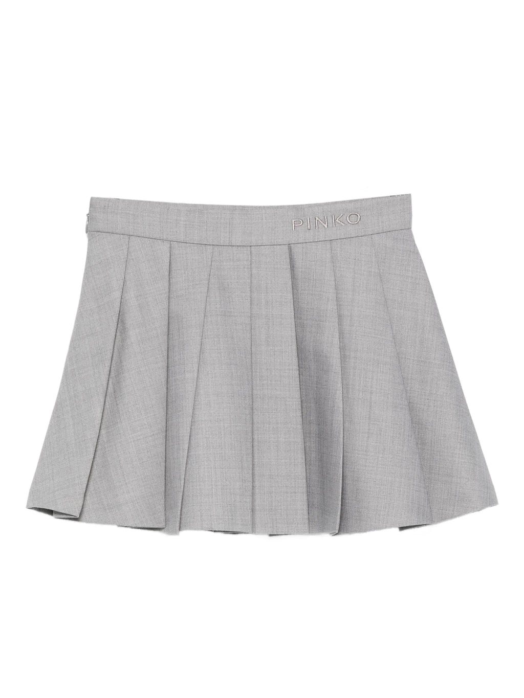GONNA PLISSETTATA GRIGIA CON RICAMO PINKO - Angel Luxury