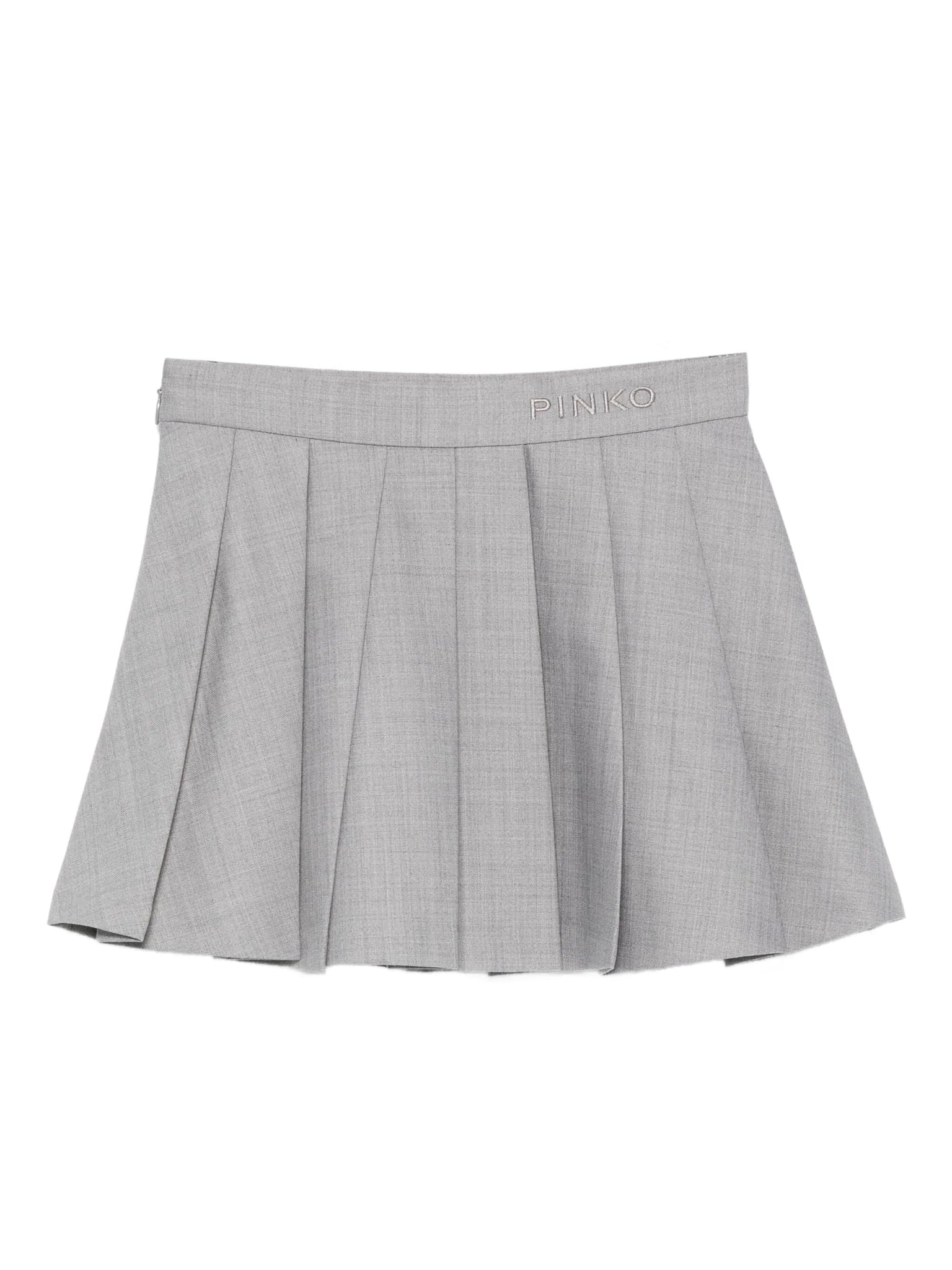 GONNA PLISSETTATA GRIGIA CON RICAMO PINKO - Angel Luxury