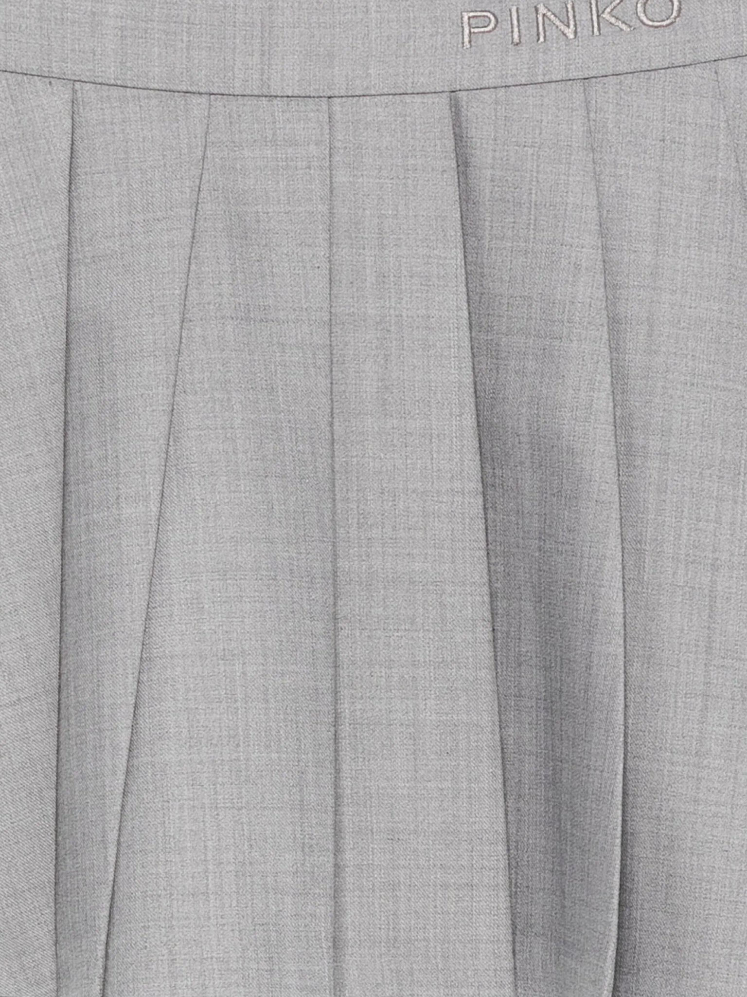 GONNA PLISSETTATA GRIGIA CON RICAMO PINKO - Angel Luxury