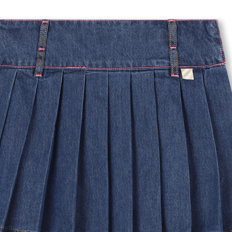 GONNA PLISSETTATA IN DENIM METALIZZATA BILLIEBLUSH - Angel Luxury