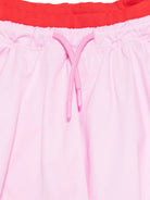 GONNA ROSA CON ELASTICO ROSSO E LOGO MSGM - Angel Luxury