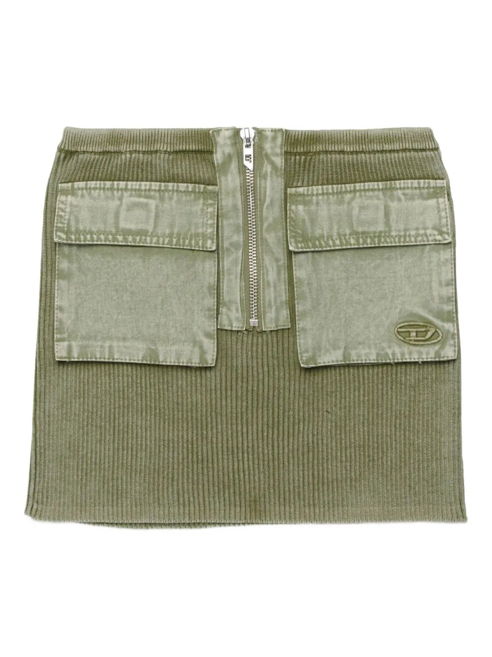 GONNA VERDE A COSTINE CON TASCHE E ZIP DIESEL - Angel Luxury