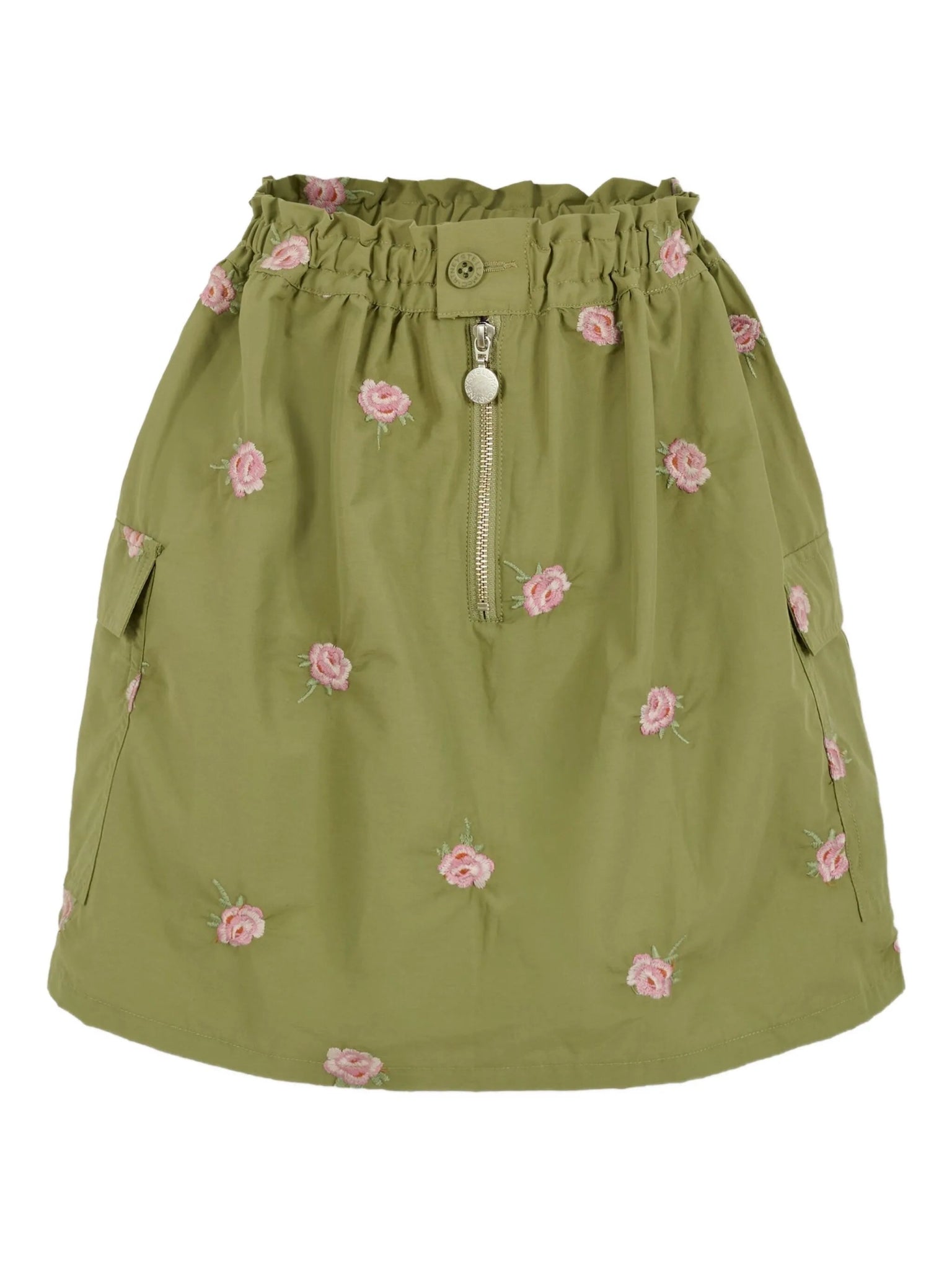GONNA VERDE CON RICAMO CON ROSE STELLA MCCARTNEY - Angel Luxury