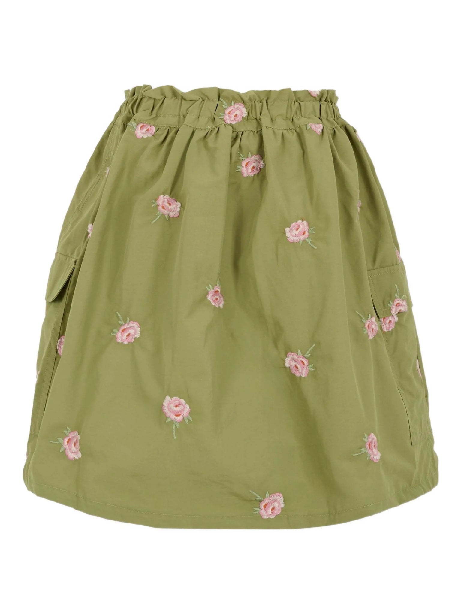 GONNA VERDE CON RICAMO CON ROSE STELLA MCCARTNEY - Angel Luxury
