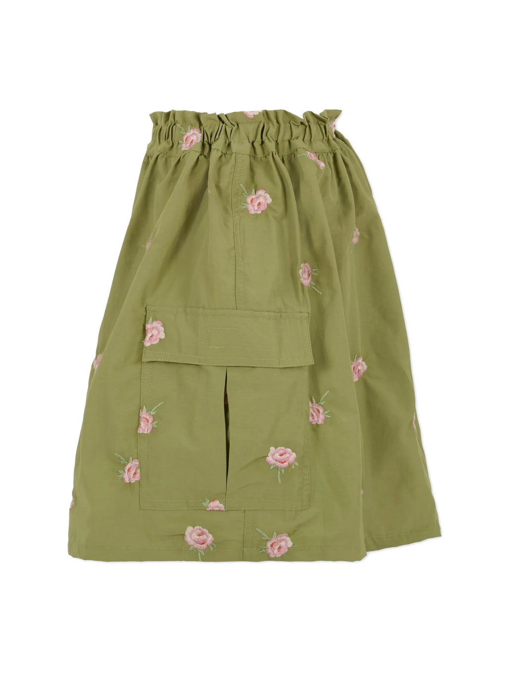 GONNA VERDE CON RICAMO CON ROSE STELLA MCCARTNEY - Angel Luxury
