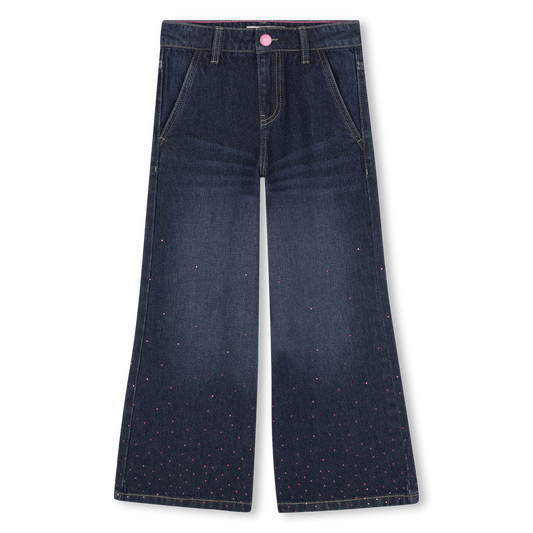 JEANS A ZAMPA CON STRASS ROSA BILLIEBLUSH - Angel Luxury