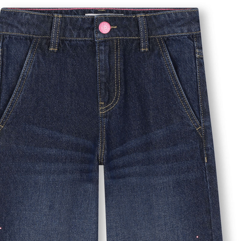 JEANS A ZAMPA CON STRASS ROSA BILLIEBLUSH - Angel Luxury