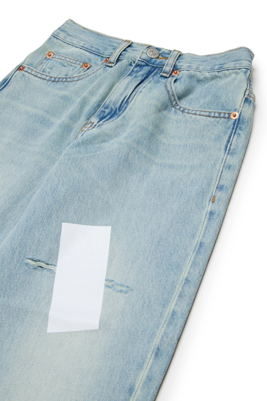 JEANS BLU CHIARO CON EFFETTO TOPPE MAISON MARGIELA - Angel Luxury