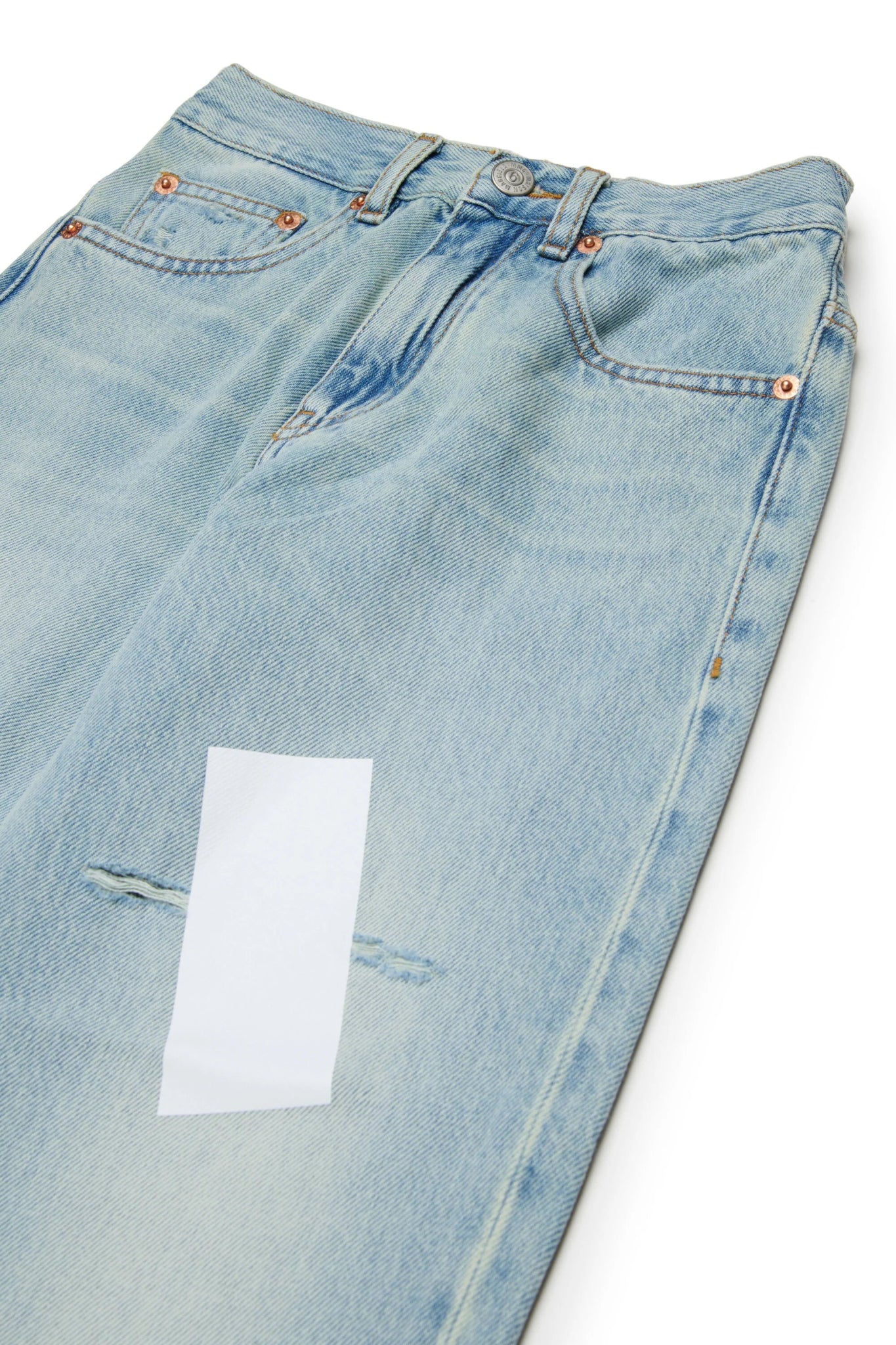 JEANS BLU CHIARO CON EFFETTO TOPPE MAISON MARGIELA - Angel Luxury