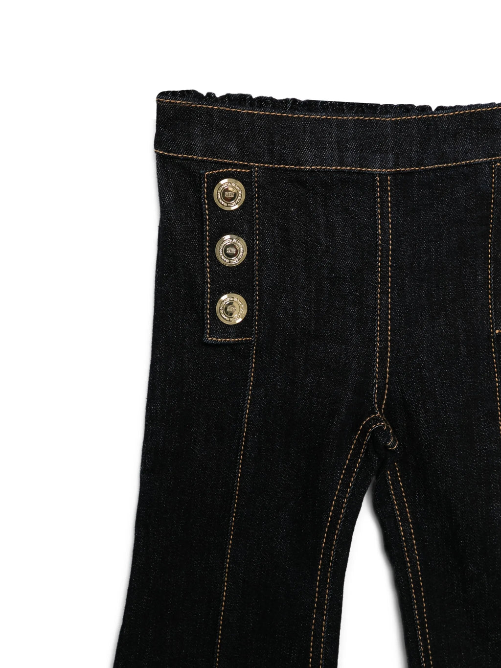 JEANS BLU SCURO CON BOTTONI ORO ELISABETTA FRANCHI - Angel Luxury