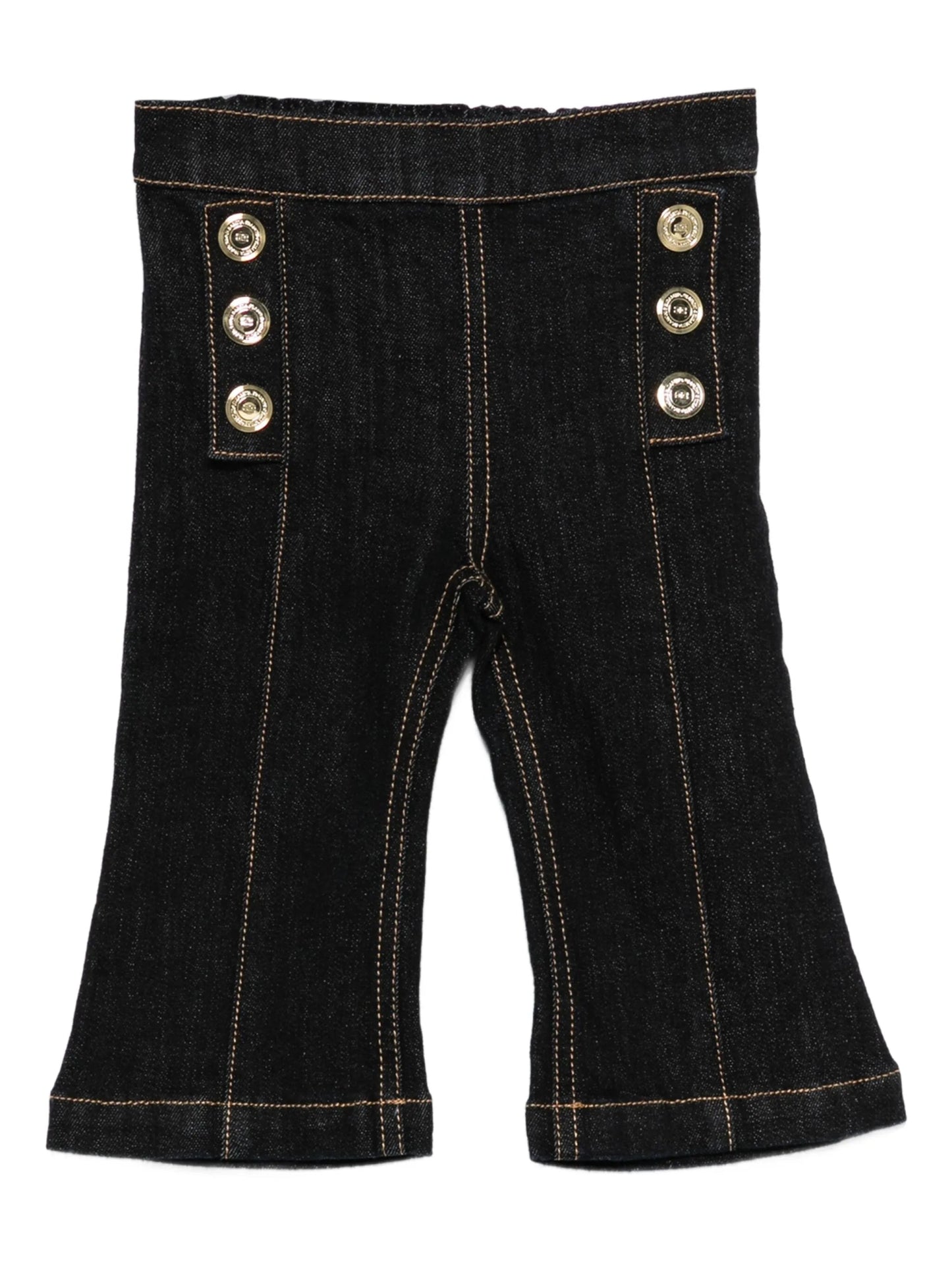 JEANS BLU SCURO CON BOTTONI ORO ELISABETTA FRANCHI - Angel Luxury
