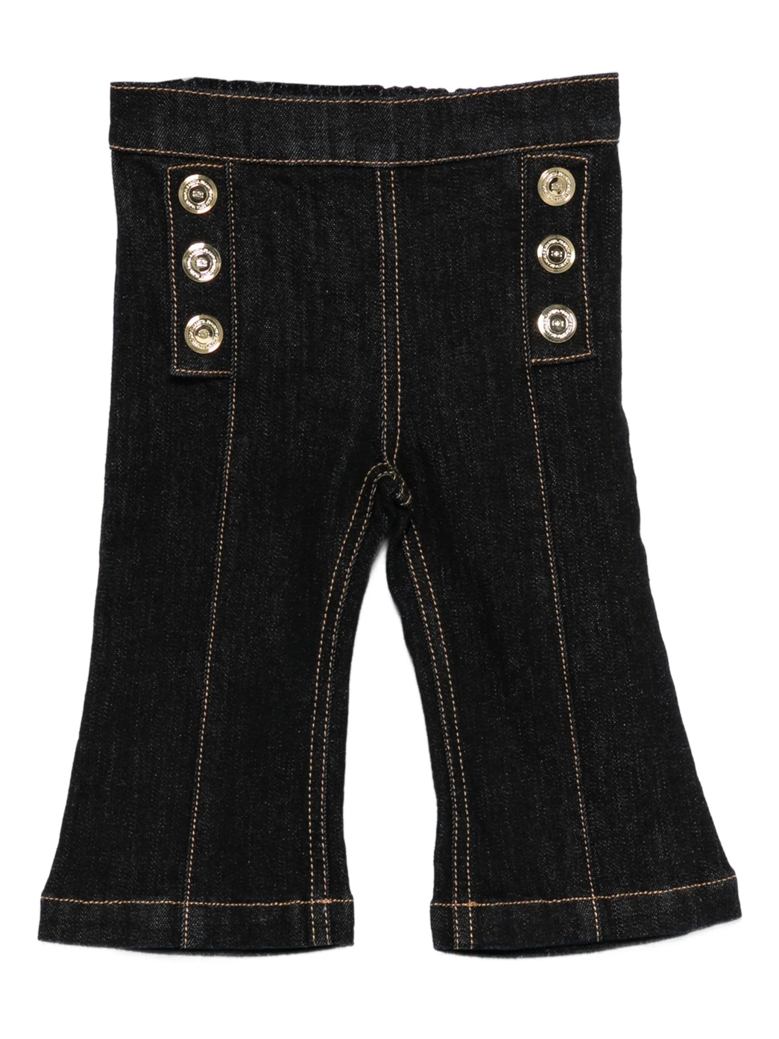 JEANS BLU SCURO CON BOTTONI ORO ELISABETTA FRANCHI - Angel Luxury