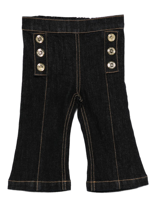 JEANS BLU SCURO CON BOTTONI ORO ELISABETTA FRANCHI - Angel Luxury