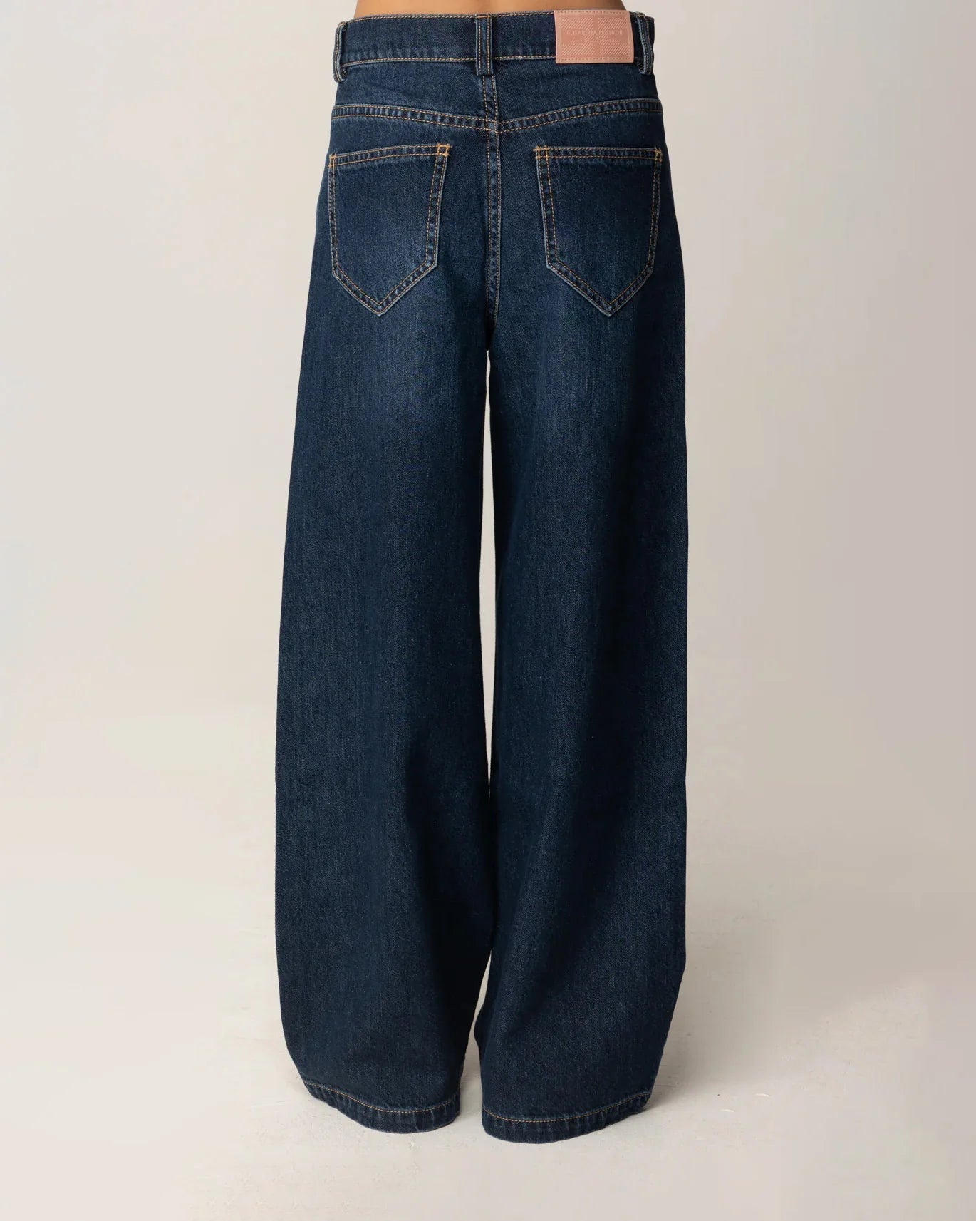 JEANS BLU SCURO CON IMPRONTA DOPPIA SFUMATA ELISABETTA FRANCHI - Angel Luxury