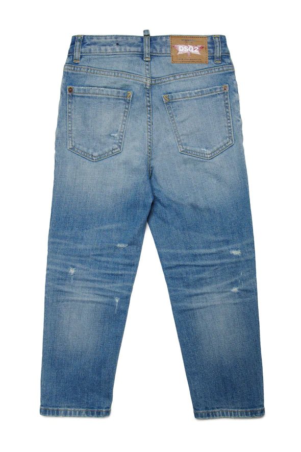 JEANS BOYFRIEND CHIARO CON ROTTURE - BOSTON DSQUARED2 - Angel Luxury