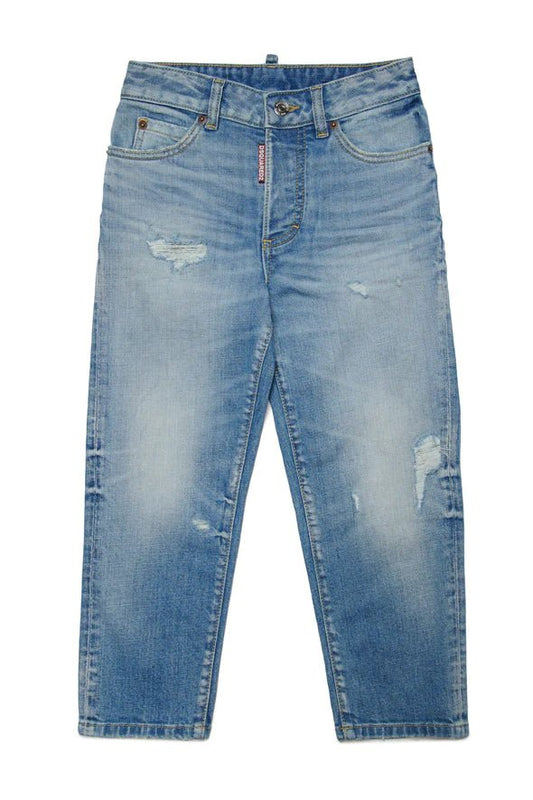 JEANS BOYFRIEND CHIARO CON ROTTURE - BOSTON DSQUARED2 - Angel Luxury