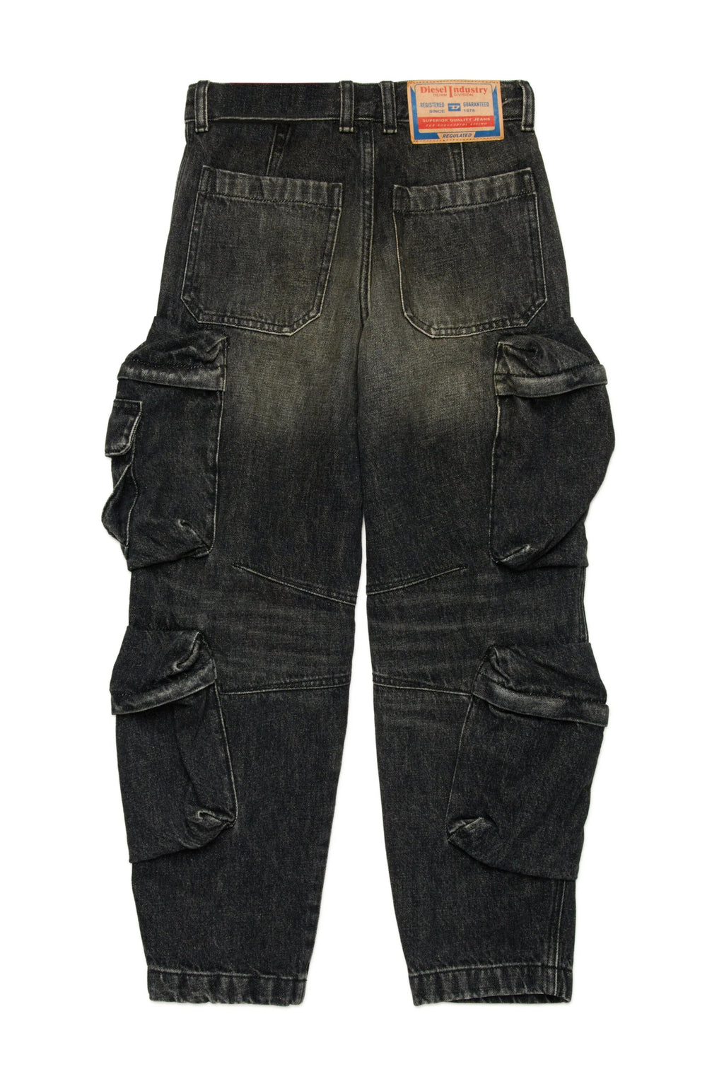 JEANS CARGO NERO - Angel Luxury