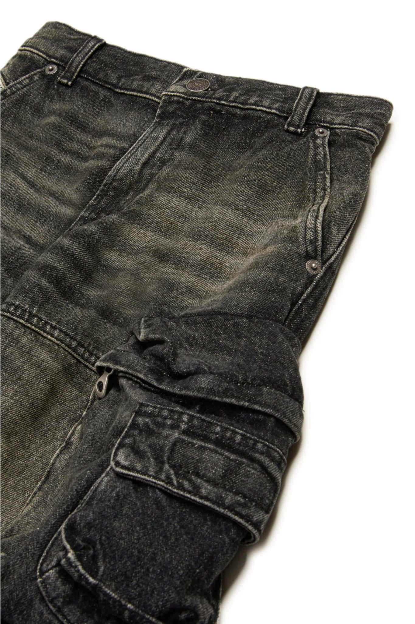 JEANS CARGO NERO - Angel Luxury