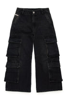 JEANS CARGO NERO DIESEL - Angel Luxury