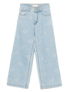 JEANS CON LOGO BRILLANTINATO MISS BLUMARINE - Angel Luxury