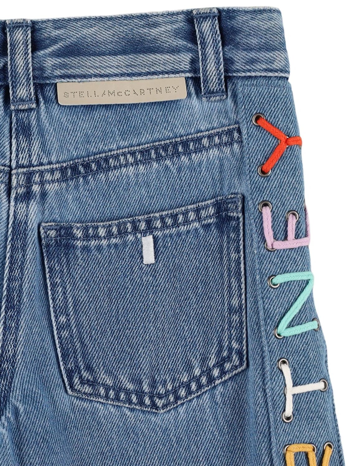 JEANS CON LOGO RICAMATO COLORATO STELLA MCCARTNEY - Angel Luxury