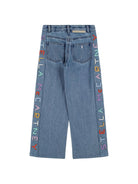 JEANS CON LOGO RICAMATO COLORATO STELLA MCCARTNEY - Angel Luxury