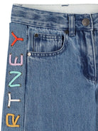 JEANS CON LOGO RICAMATO COLORATO STELLA MCCARTNEY - Angel Luxury