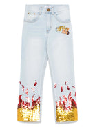 JEANS CON PAILLETTES PINKO - Angel Luxury