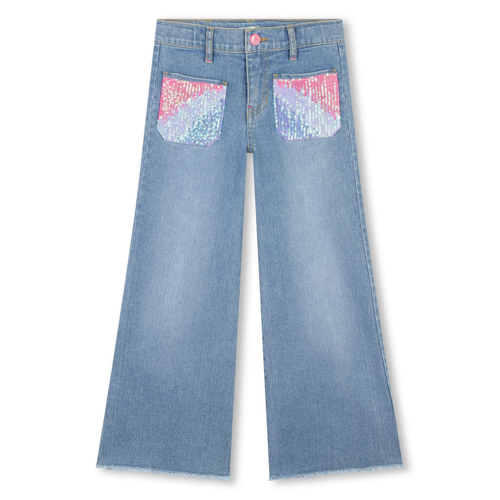 JEANS CON TASCHE IN PAILLETTS BILLIEBLUSH - Angel Luxury