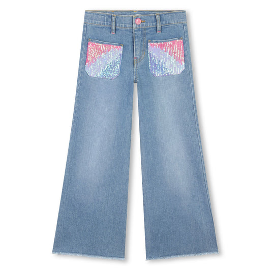 JEANS CON TASCHE IN PAILLETTS BILLIEBLUSH - Angel Luxury