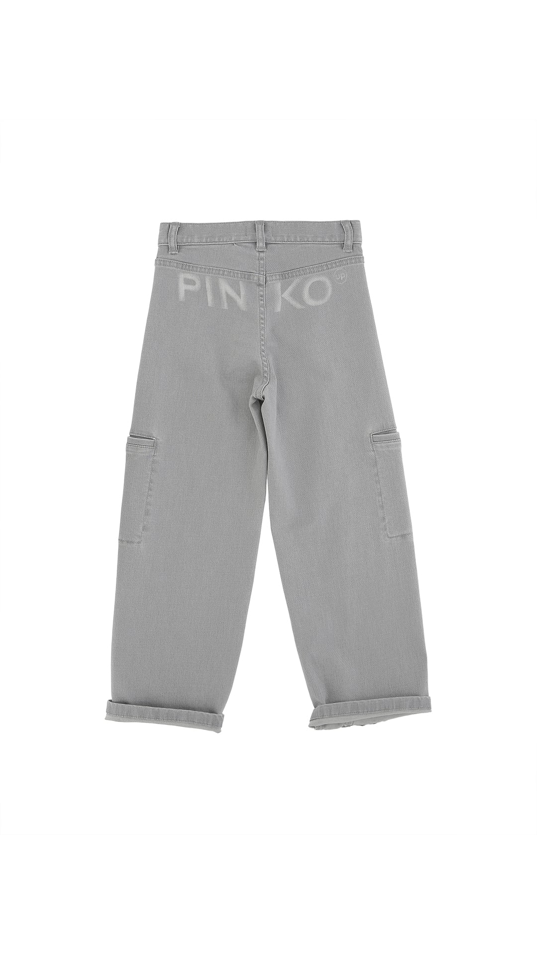 JEANS GRIGIO CHIARO CON TASCONI E LOGO SUL RETRO PINKO - Angel Luxury