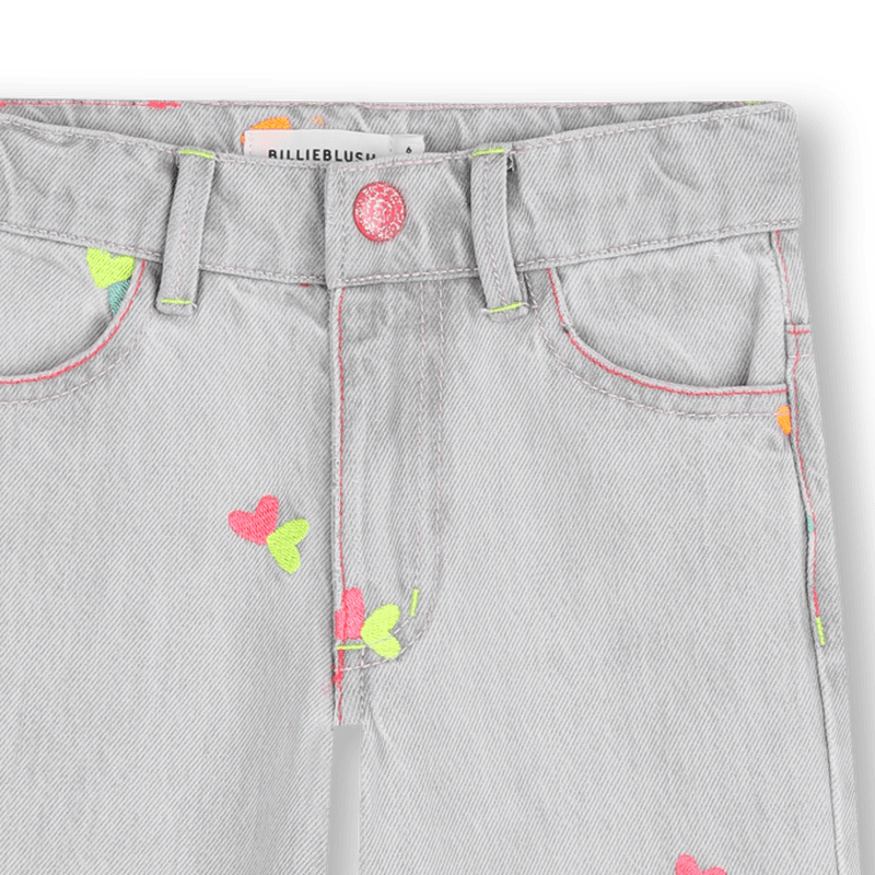 JEANS GRIGIO CON CUORI FLUO BILLIEBLUSH - Angel Luxury