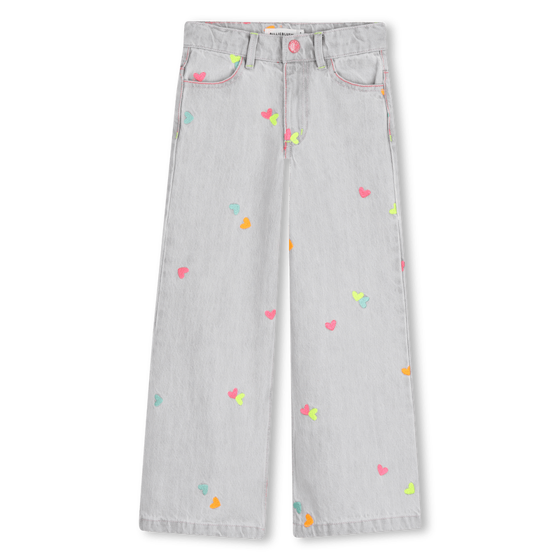 JEANS GRIGIO CON CUORI FLUO BILLIEBLUSH - Angel Luxury