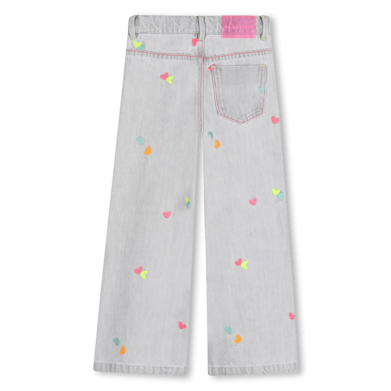 JEANS GRIGIO CON CUORI FLUO BILLIEBLUSH - Angel Luxury