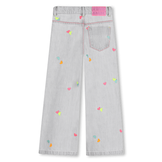JEANS GRIGIO CON CUORI FLUO BILLIEBLUSH - Angel Luxury