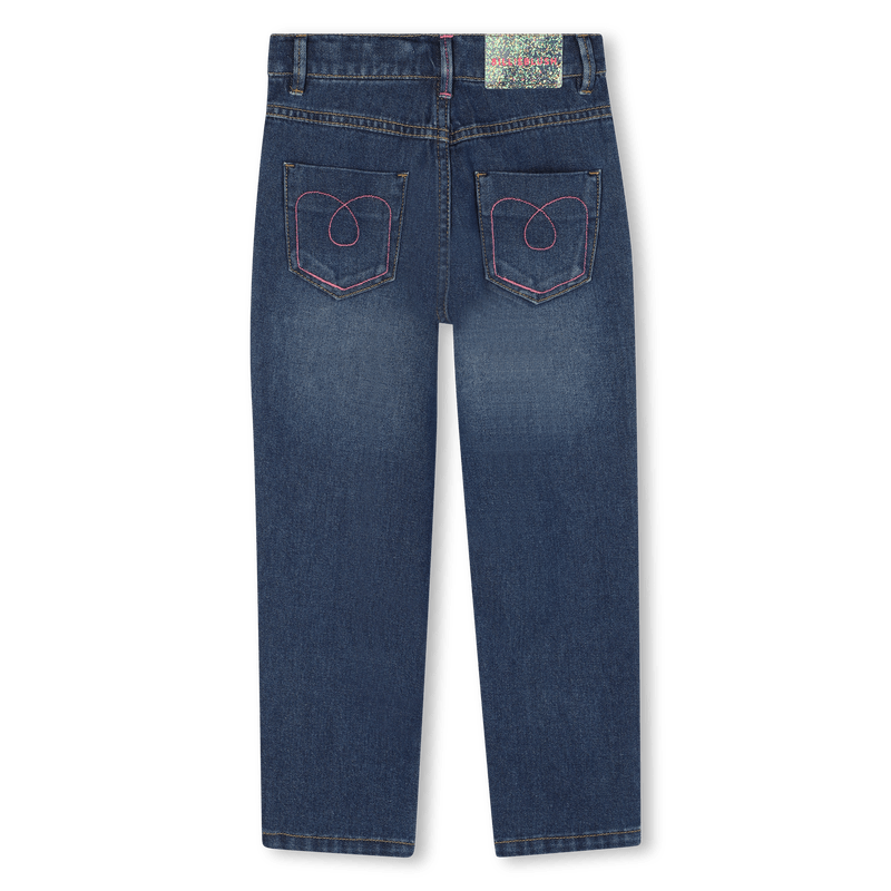 JEANS IN DENIM BLU SCURO CON STAMPE BILLIEBLUSH - Angel Luxury