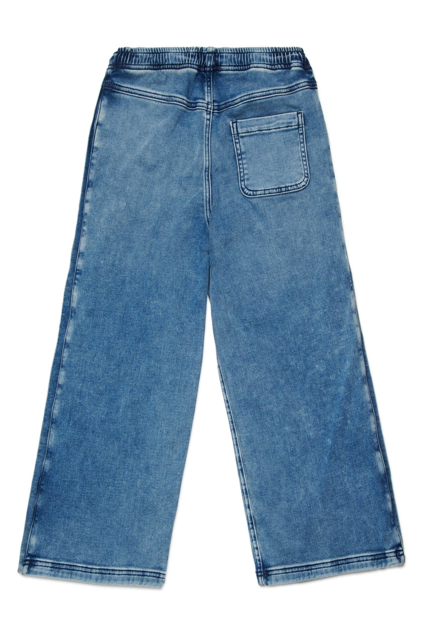 JEANS IN DENIM CON BOTTONI LATERALI CON LOGO ROSSO DIESEL - Angel Luxury