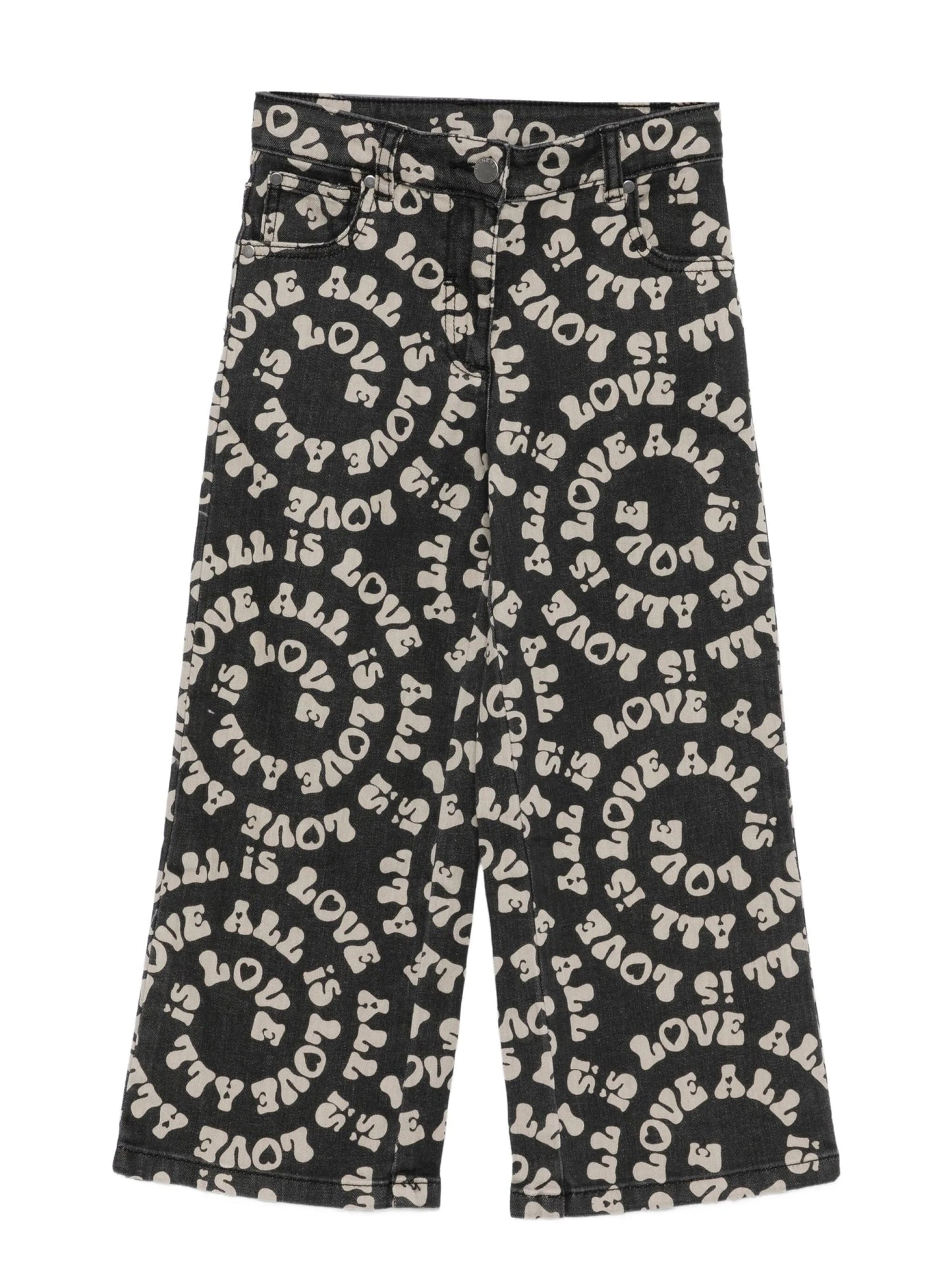 JEANS IN DENIM NERO LOGATO LOVE STELLA MCCARTNEY - Angel Luxury