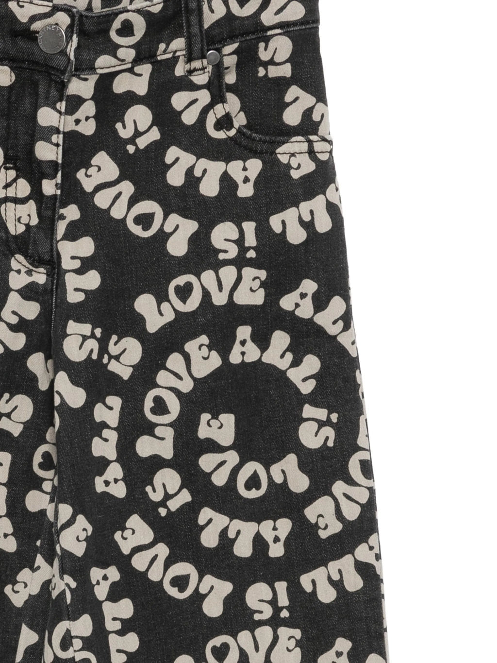 JEANS IN DENIM NERO LOGATO LOVE STELLA MCCARTNEY - Angel Luxury