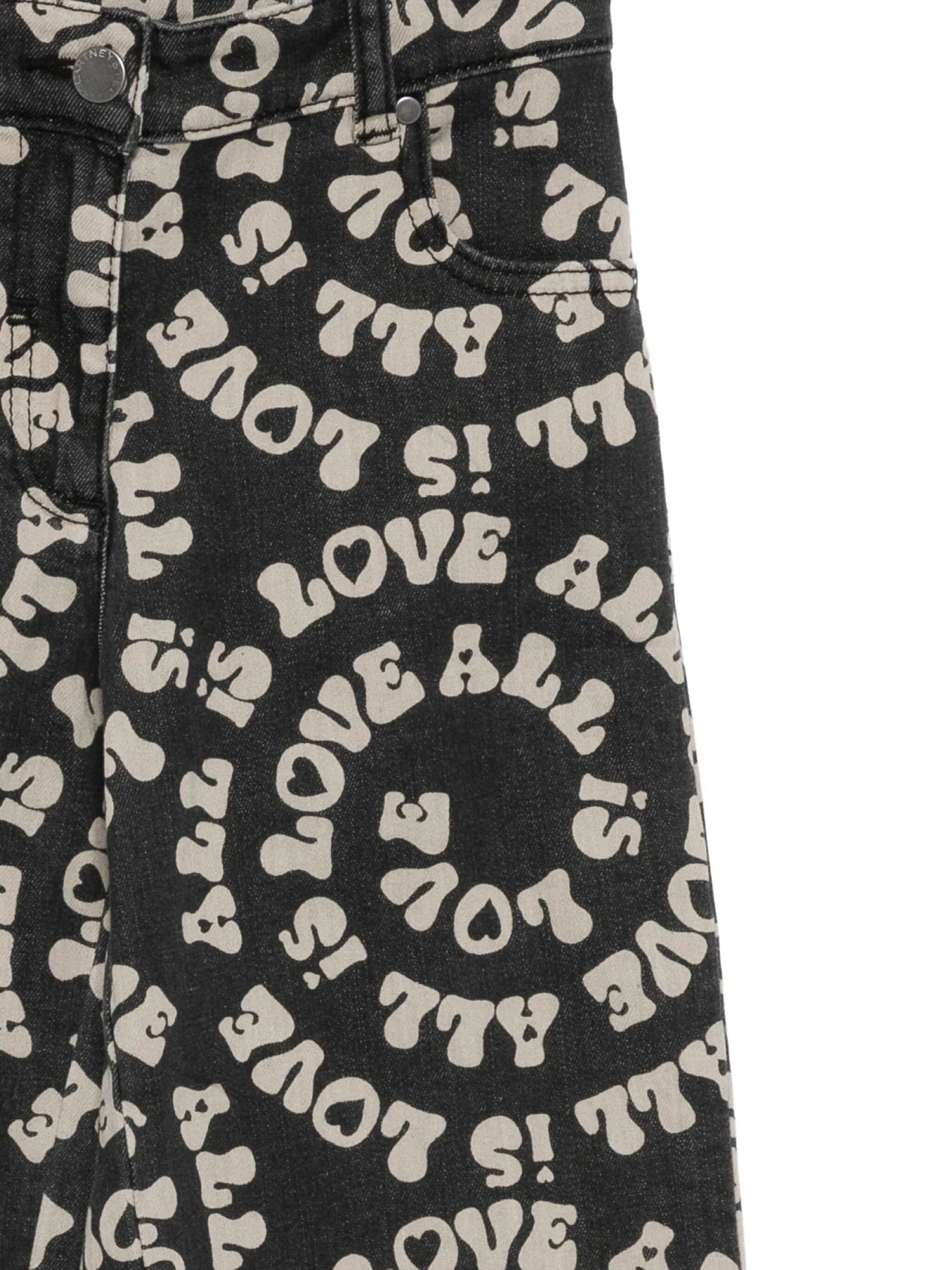 JEANS IN DENIM NERO LOGATO LOVE STELLA MCCARTNEY - Angel Luxury