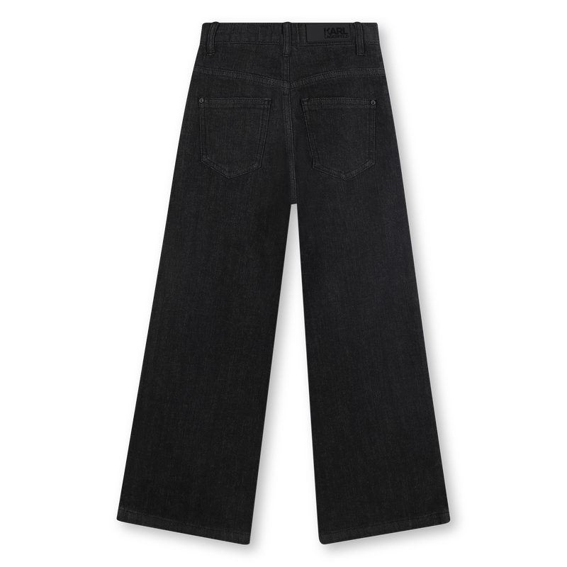 JEANS NERO CON LOGO BRILLANTINATO KARL LAGERFELD - Angel Luxury
