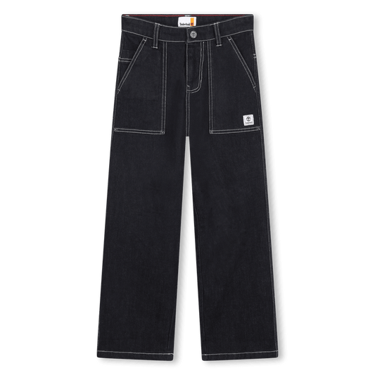 JEANS SCURO CON LOGO SUL RETRO TIMBERLAND - Angel Luxury