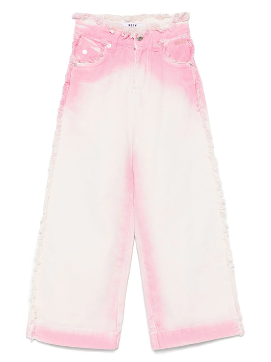 JEANS SFUMATO ROSA - BIANCO MSGM - Angel Luxury